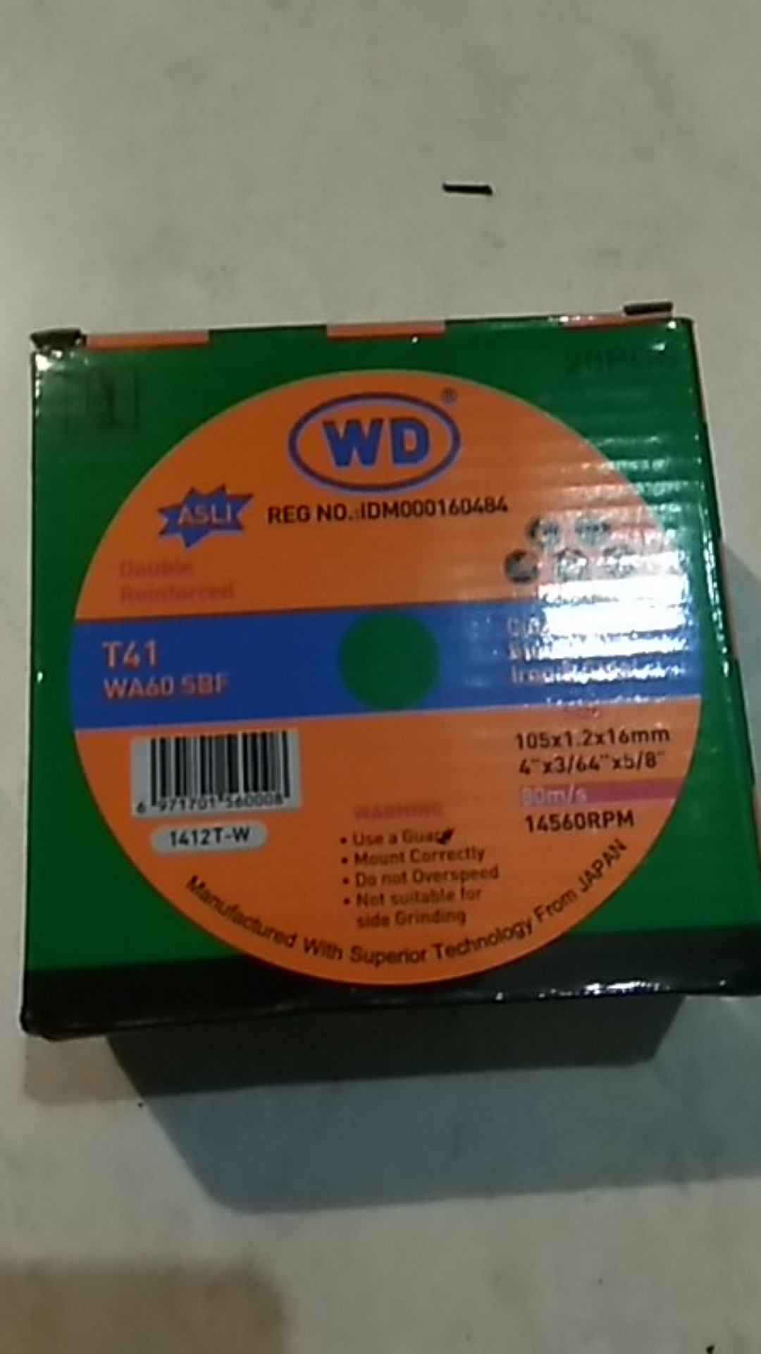 Batu Potong / Batu Gurinda / Mata Gerinda Wd 4 X 1.2 / 4 Inch X 1,2mm 20pcs