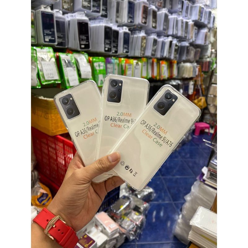HD CLEAR CASE REALME 9i / OPPO A36/ A76 TRANSPARANT TEBAL 2.OMM