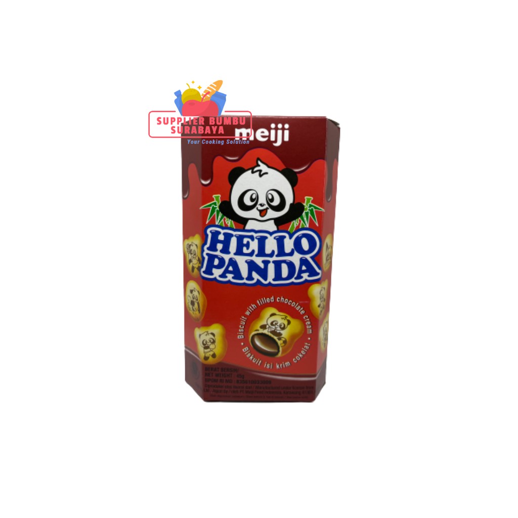 Snack Hello Panda Rasa Chocolate Strawberry Milk Vanilla Cookies &amp; Cream 45g