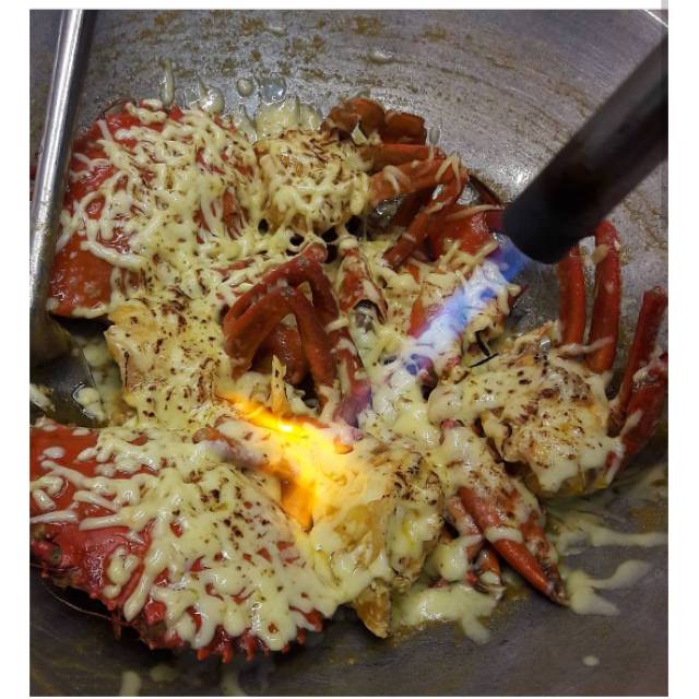 

Kepiting telur asin mozzarella
