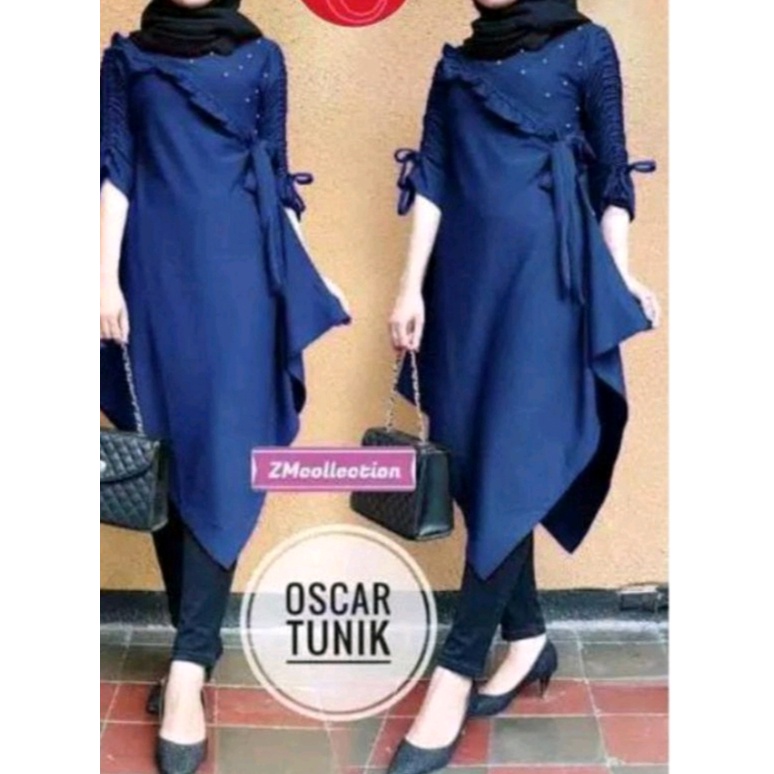 NEW baju tunik wanita murah terbaru Oscar tunik 8warna size S,M,L,XL fashion muslim tunik terlaris t