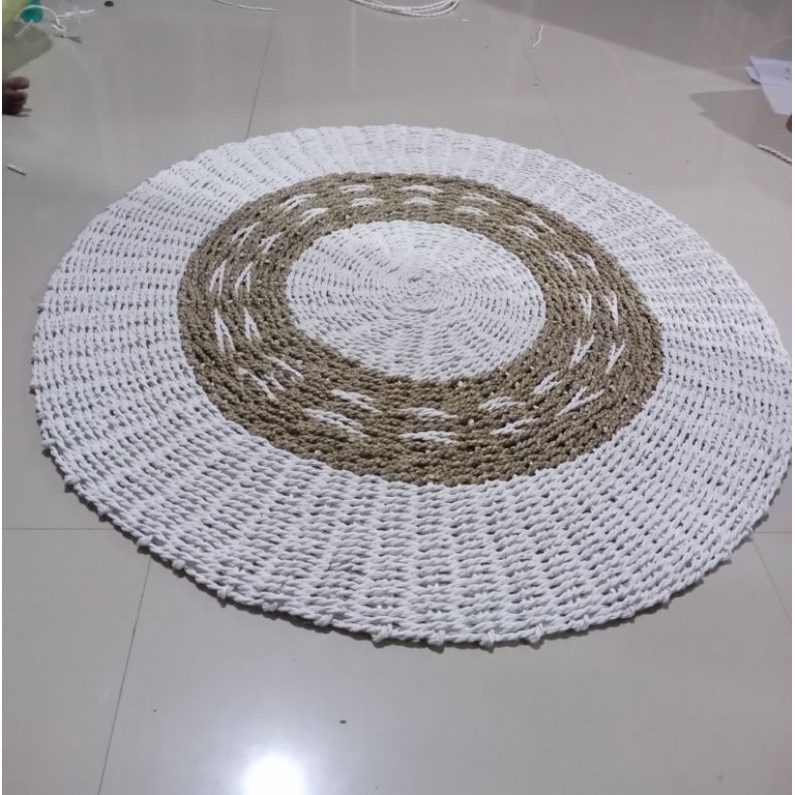 RUG ANYAM SEAGRAS BULAT D100-D120//KARPET ANYAM//FLOOR MAT