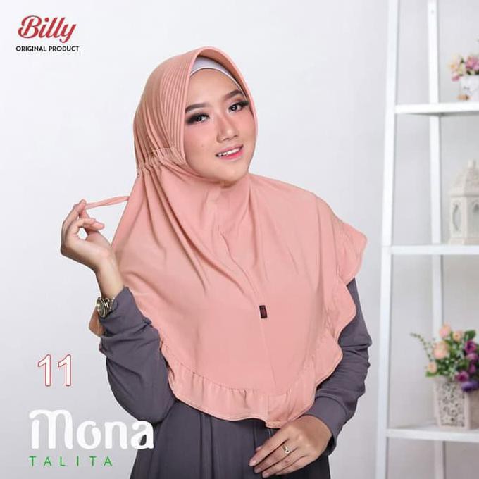 Jilbab Serut Mona Talita Murah Terbaru - Hijab Rempel Jersey - Kerudung Jersey Rempel Pet Antem