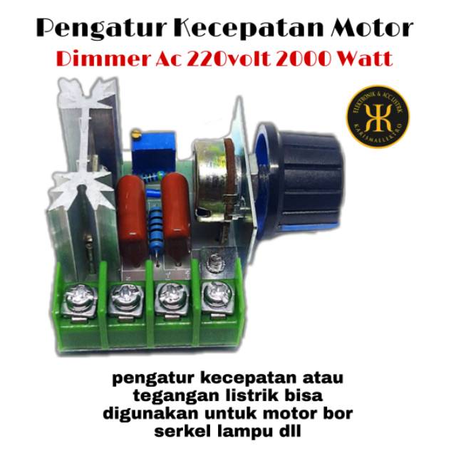 Pengatur kecepatan Motor Dimmer speed Controller mesin Bor gerinda kipas dll