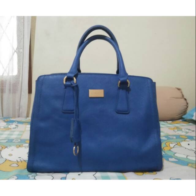 Tas Hand bag Sisley Biru Dongker Asli Mewah Original