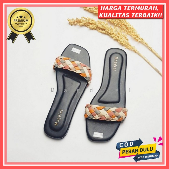21346 Sandal Teplek Wanita Import Flat Shoes Sandal Teplek Wanita Kekinian Teplak Wanita Import Terb