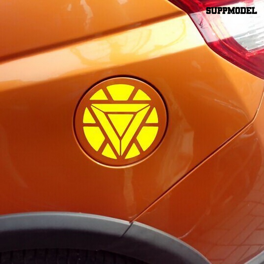 Stiker Logo Iron Man Reflektif Tahan Air Untuk Motormobil