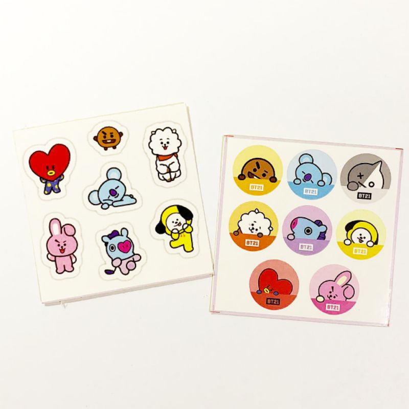 

Stiker BT21 lucu kecil mini bulat dan full body berdiri