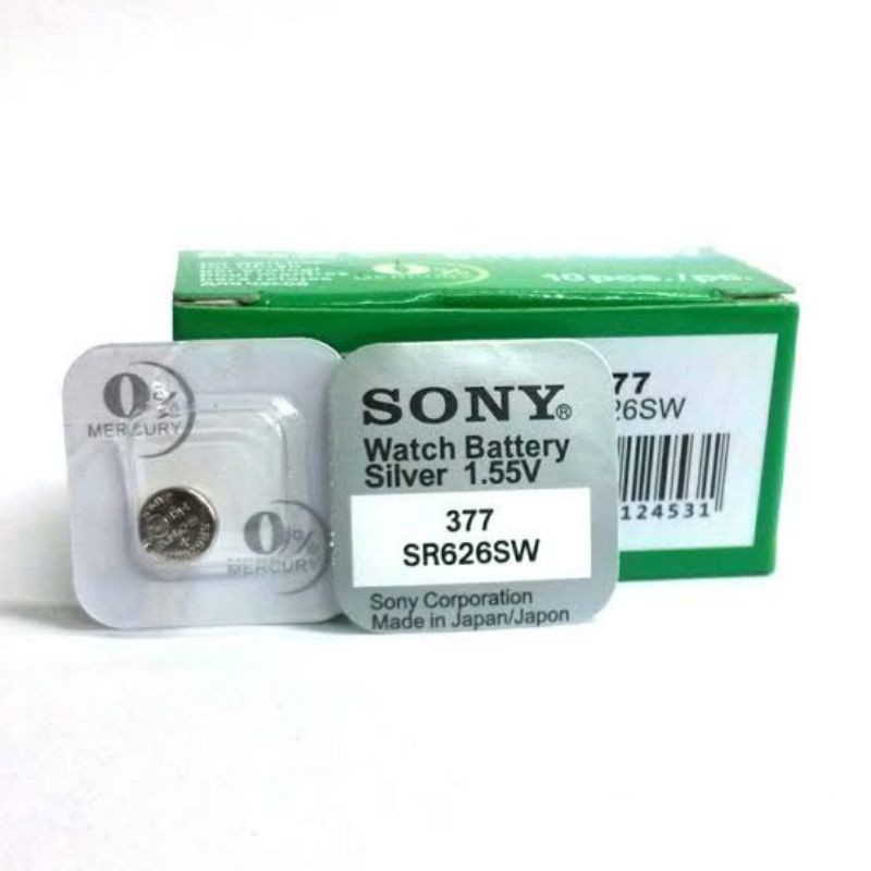 original Baterai Sony 377 sr626sw Sigle pack