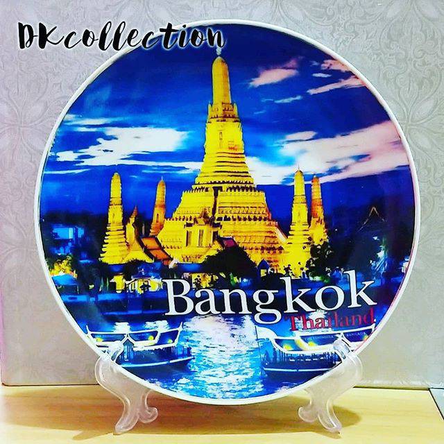 Piring pajangan meja dan dinding thailand oleh oleh bangkok
