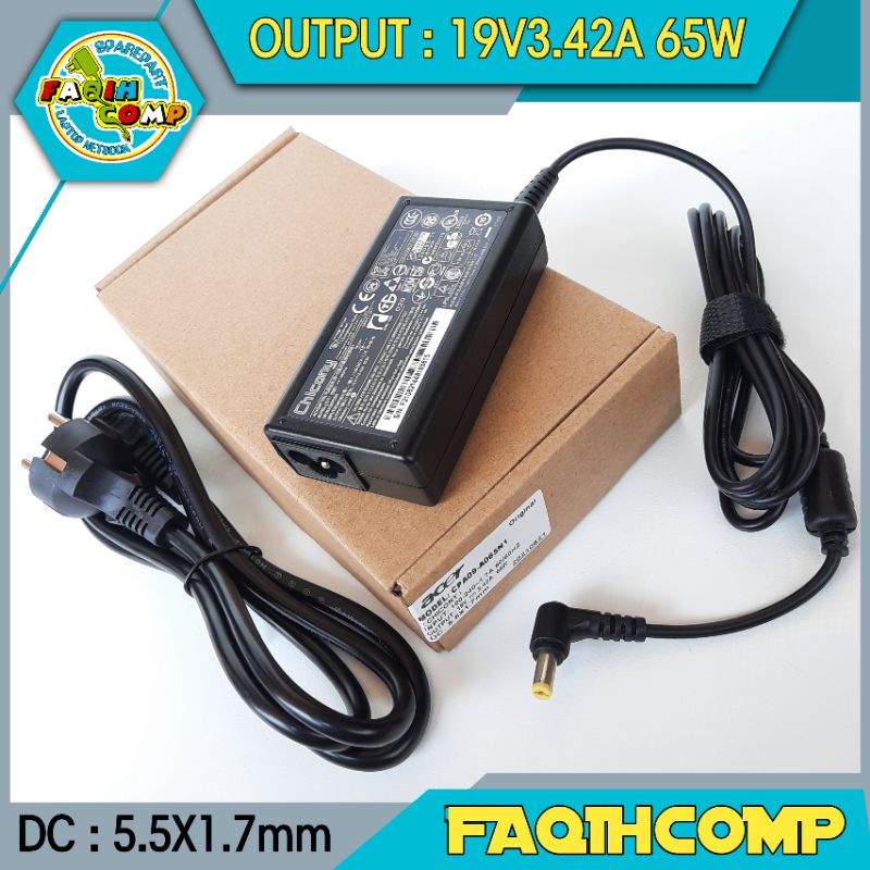 Adaptor Charger Original Acer (Chicony) 19v - 3.42A DC 5.5*1.7mm