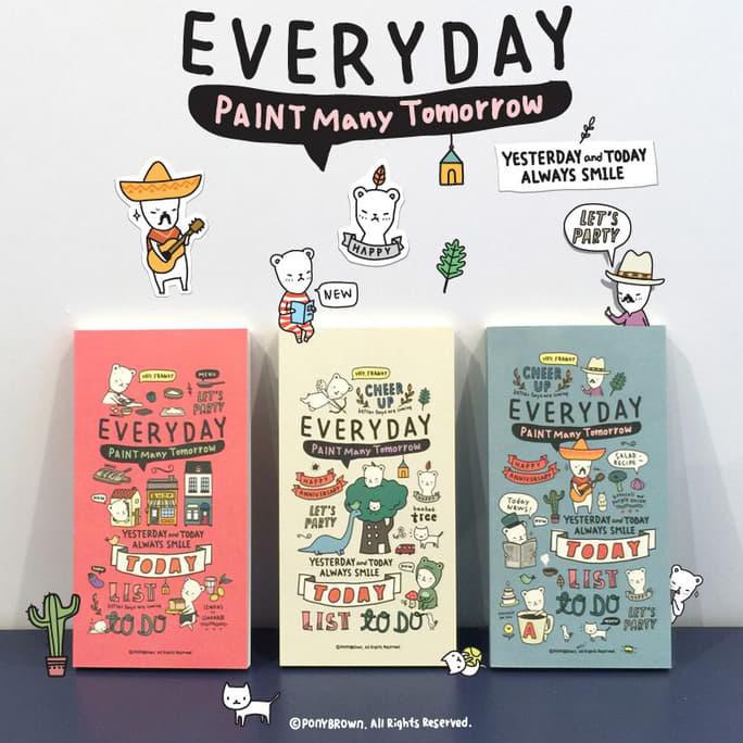 

IHOT SALEl Paint Many Tomorrow Everyday Diary / Buku Catatan / Buku Harian ICLl