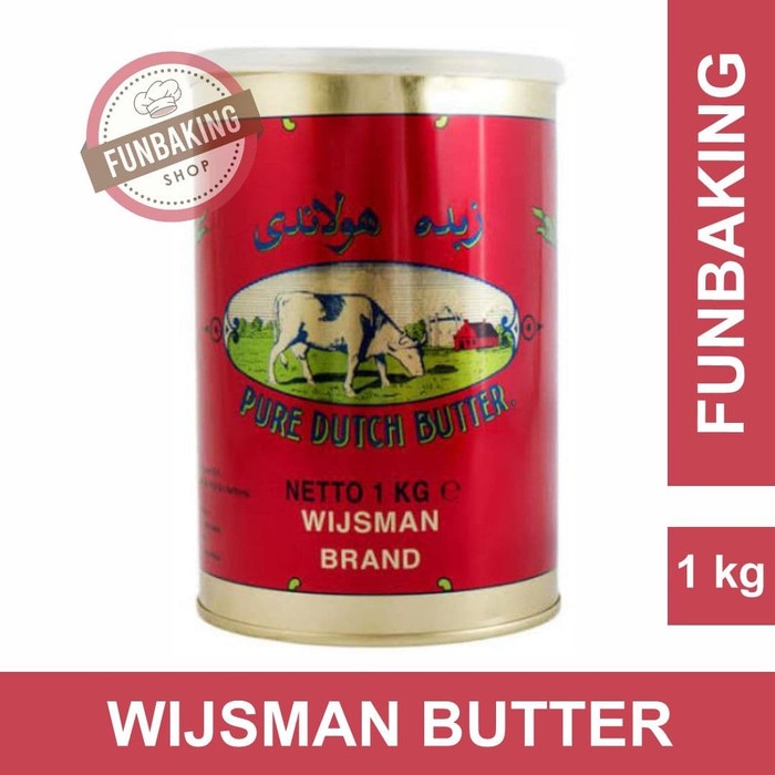 

butter-mentega- funbaking - wijsman dutch butter 1kg / mentega wisman 1kg -mentega-butter.