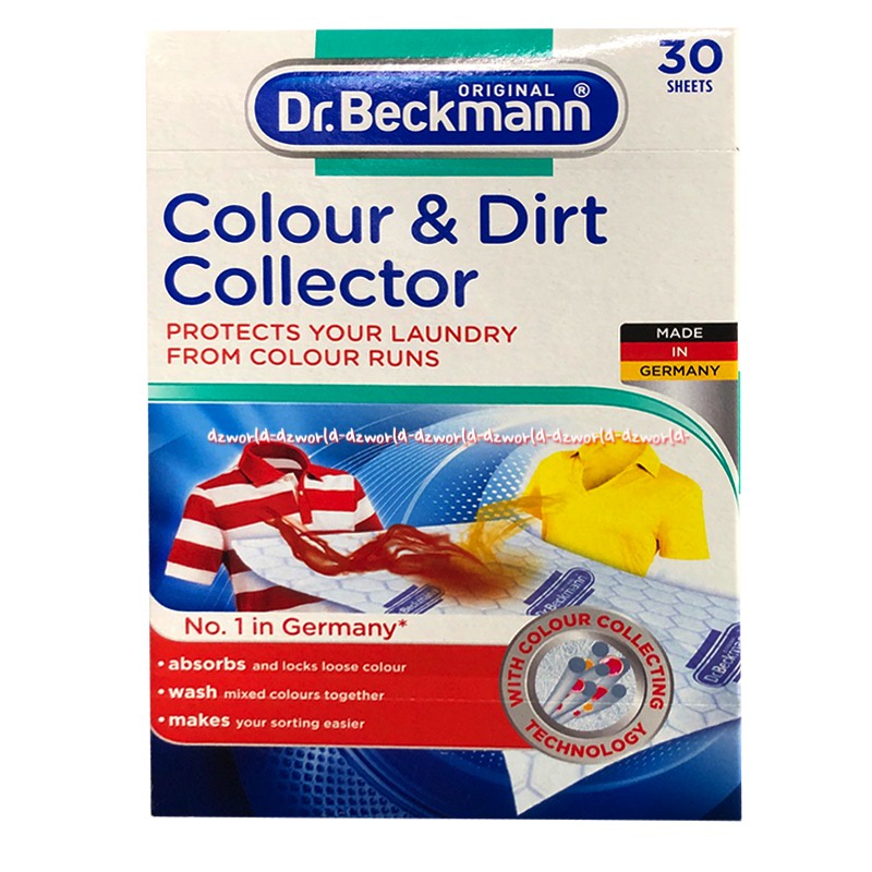 Dr Beckmann Colour &amp; Dirt Collector 30sheet Sabun Cuci Kertas Lembar Untuk Baju Warna Bewarna Dr Bekman Drbeckmann Dr Beckman's