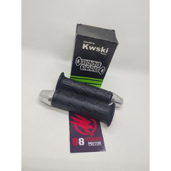 Promo Set Handgrip Kaze dan Jalu Stang Fu Crome Besar Universal Semua Motor Bisa Pakai