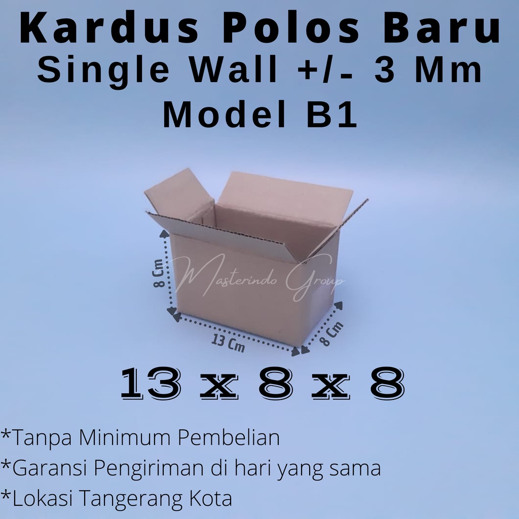 

Kardus | Box | Karton Polos 13x8x8 Cm