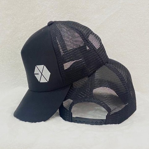 Topi Pria Wanita Jaring Polos Trucker Hat Dewasa Bisa COD