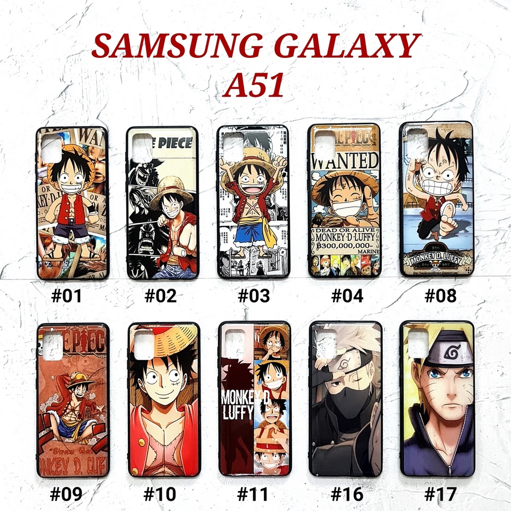 SAMSUNG A10 M10 M20 M30 M31 A20 A30 A50 A30S A50S A70 A11 M11 A31 A51 A71 A10S M01S A20S A21S - ONE PIECE Soft Hard Case Naruto