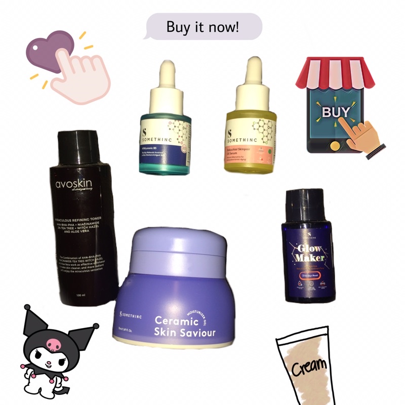 [ preloved ] serum somethinc ceramic saviour toner avoskin glow maker BACA DESKRIPSI
