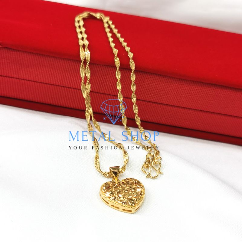 MS - Kalung Rhodium Berbentuk Love