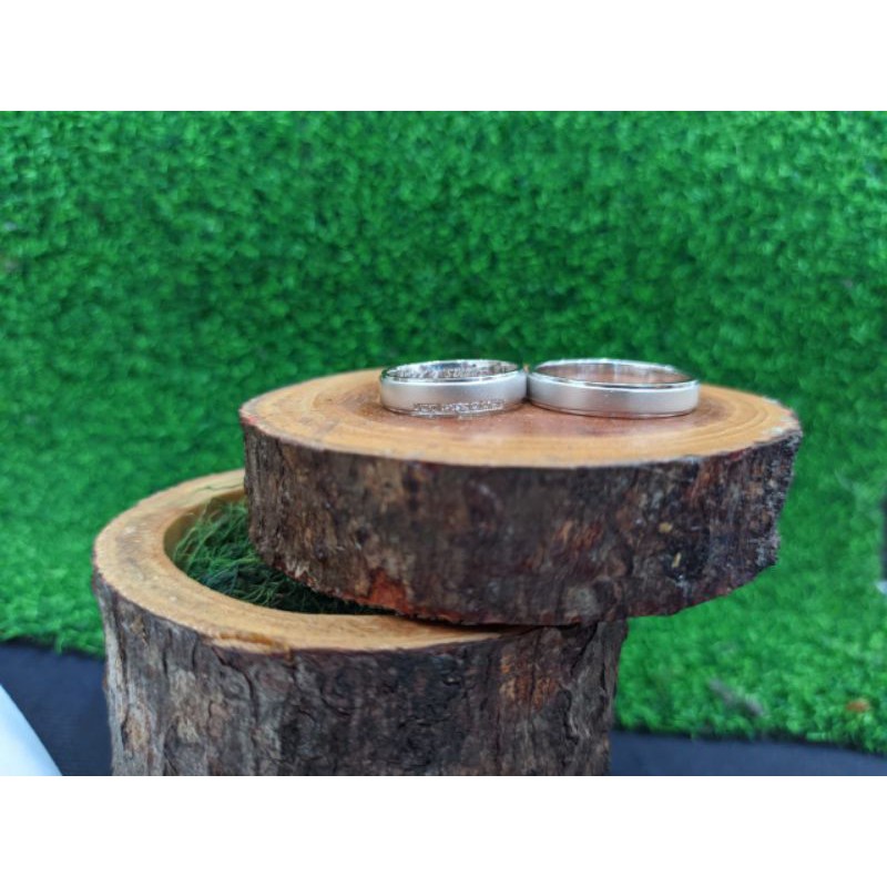 Cincin kawin emas putih+platinum