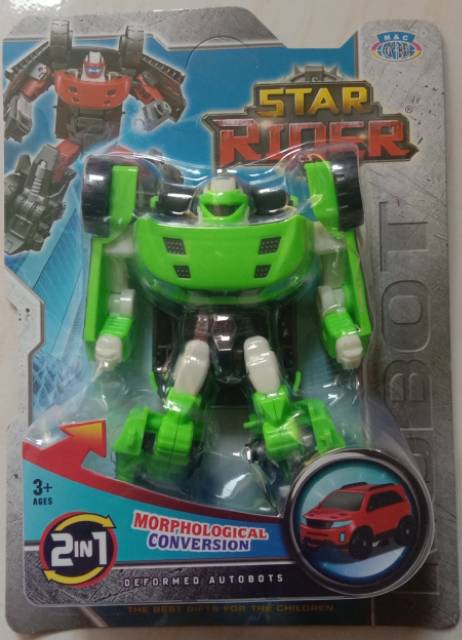 MC 3492 ROBOT STAR RIDER mainan mobil berubah jadi robot morphological conversion deformed autobots