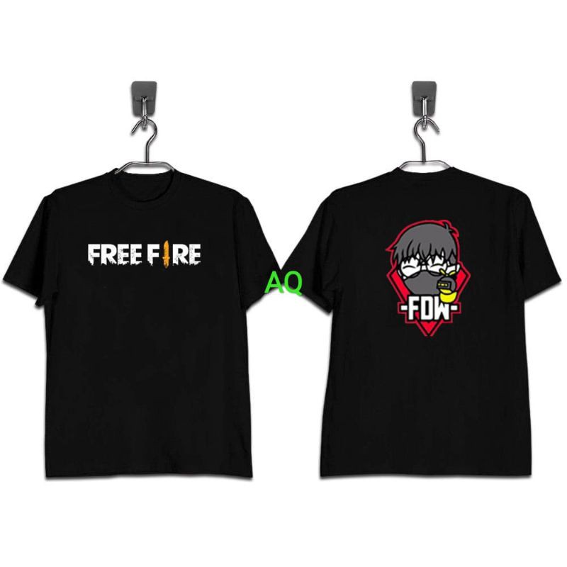 Kaos Cowok Cewek Dewasa Freefire FDW Gamers Youtubers