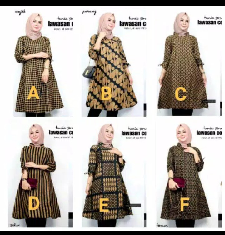 Terlaris Serut Genes Jelita Tunic Navbor Yelbor Whitbor Creambor Tunik Batik Modern Hrb030 Dolbi Dob