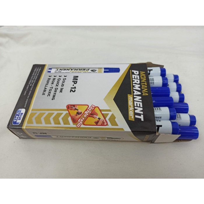 

Bagus Spidol Permanent Biru 12 Pcs / 1 Box Marker Ekonomis Murah Berkualitas Hot Sale