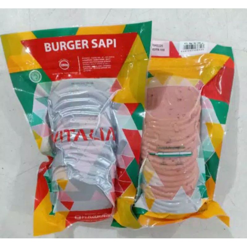 

Vitalia burger sapi isi 20pcs