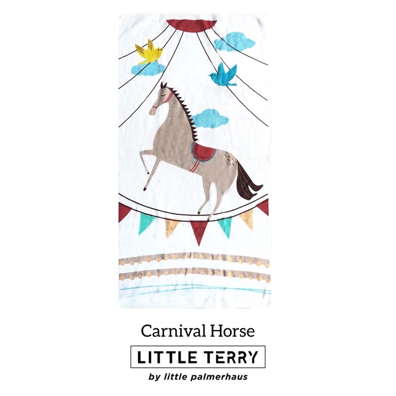 Little Palmerhaus LITTLE TERRY Baby TOWEL / Handuk Anak / Handuk Gambar Bayi-Carnival Horse