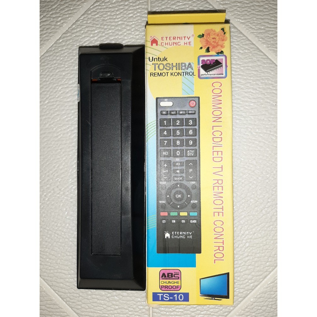 Remot Remote TV TOSHIBA Multi LED Regza TS-10 LCD LED tanpa setting