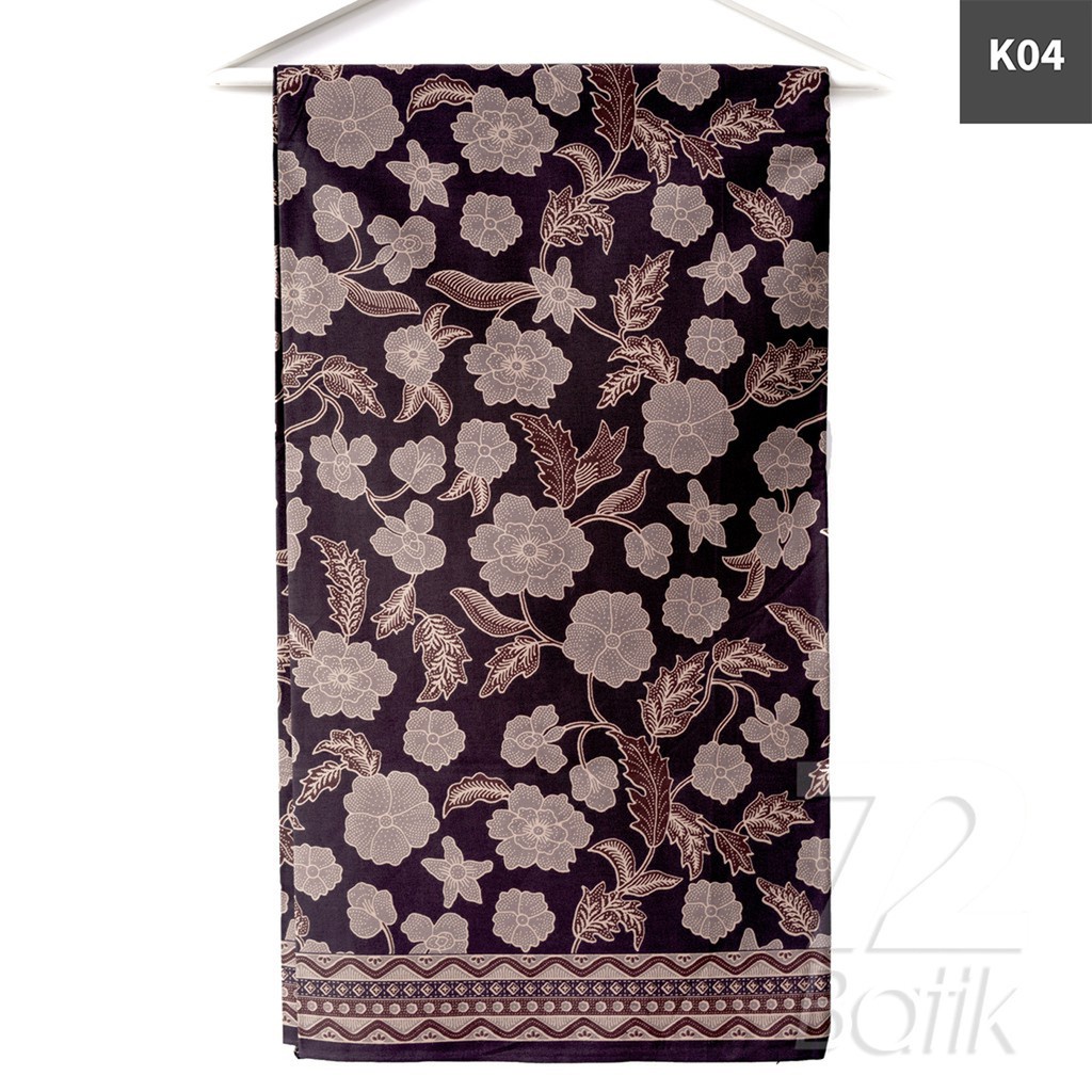 KAIN BATIK PREMIUM Bahan Katun Motif Kembang Warna Hitam Ireng Item 727978 CAP 72 - Jarik Jarit Samping Kebat Panjang Batik Katun Modern Premium Bahan Seragam Batik Pernikahan Kantor Keluarga Murah Kamen Jadi Batik Bali Lembaran