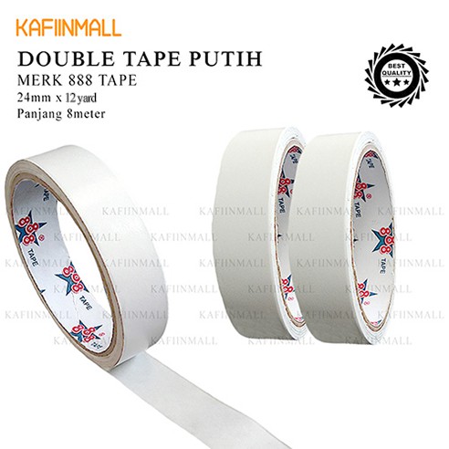 FULL Double Tape 24mm*12Y 12mm*12Y Tisue 888 tape Isolasi double tape