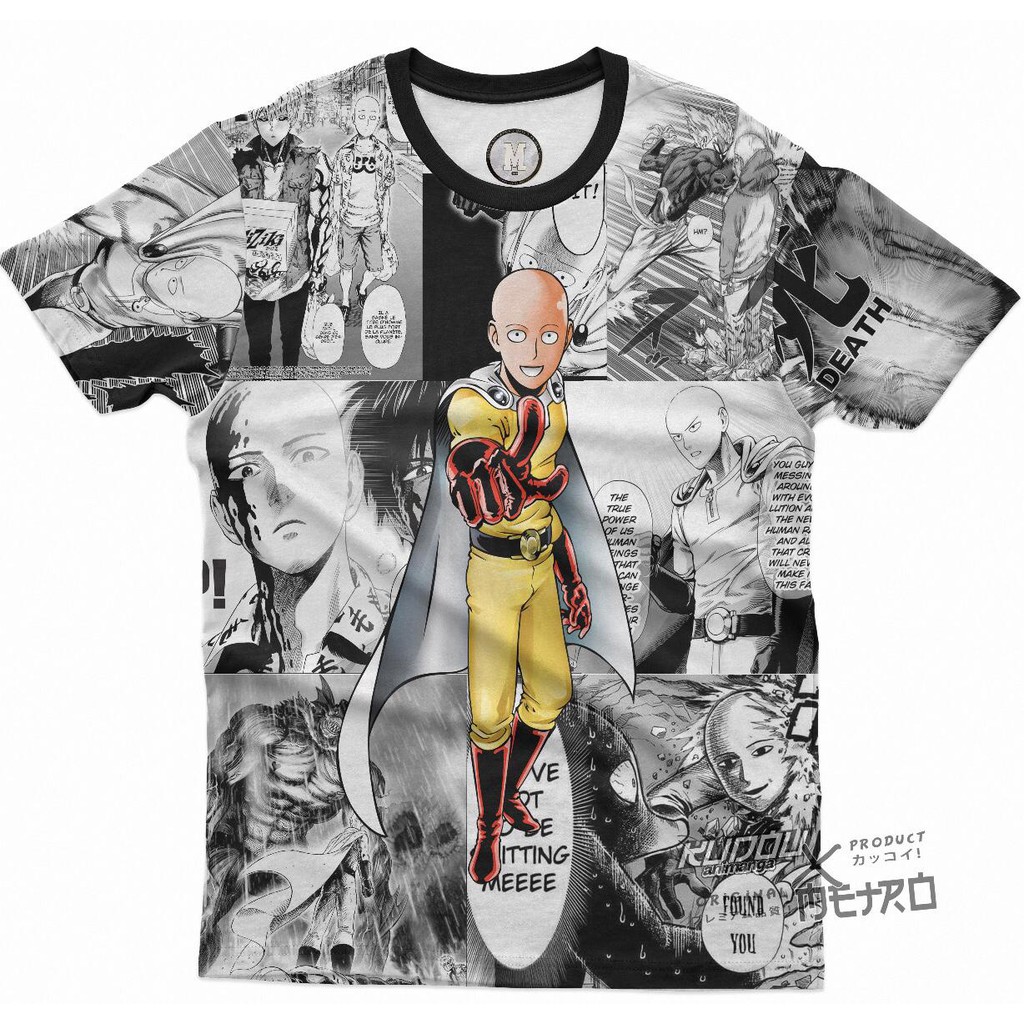 Kaos Saitama Fullprint One Punch Man Anime Manga Character Dryfit