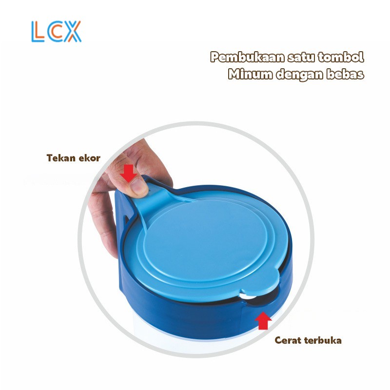 LCX Teko Plastik Dengan 4 Cangkir Air Teh Kopi Wadah BPA Free Gelas Set VS-33