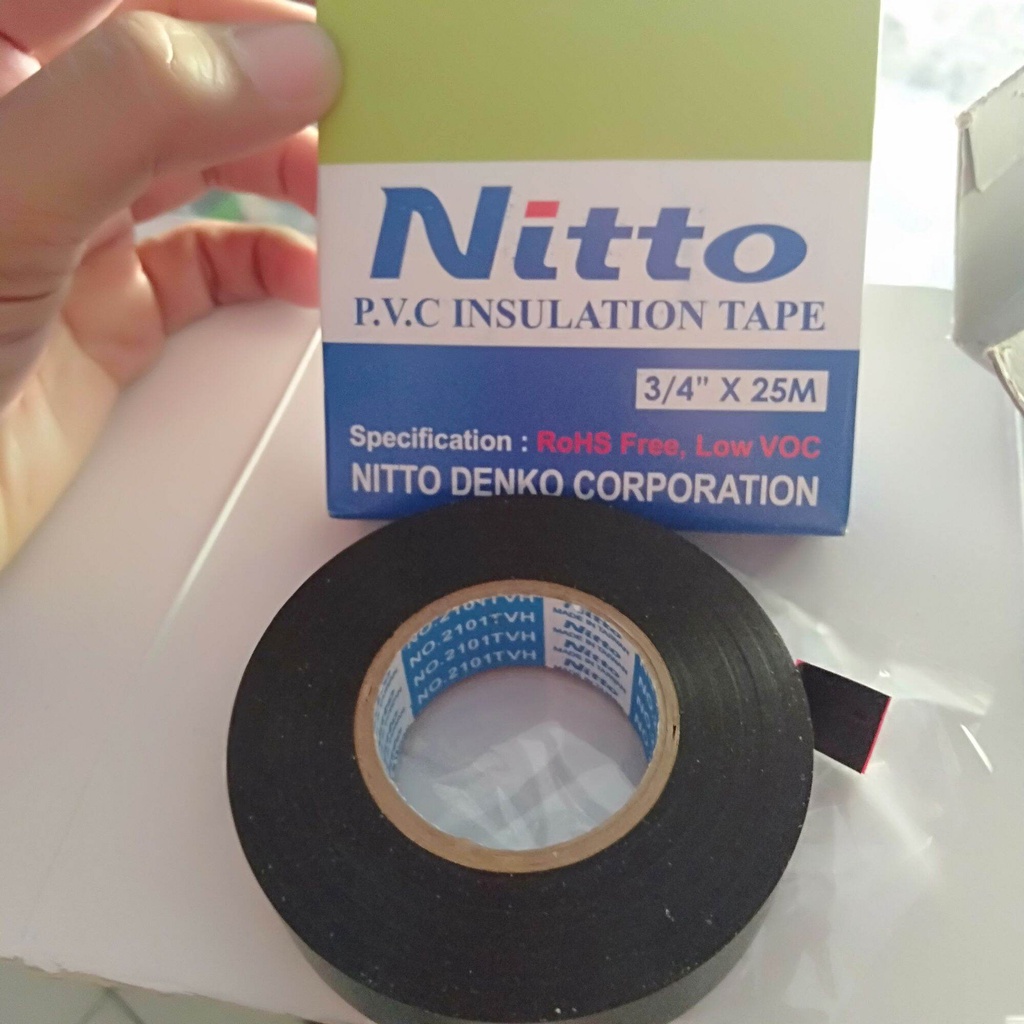 

NITTO PVC INSULATION TAPE 3/4"x25M SOLASI KABEL LISTRIK LEM LAKBAN SELOTIP SOLASI KABEL LISTRIK NITTO KABEL ISOLASI SOLASI KABEL LISTRIK NITTO HARGA SATUAN ECERAN PER PCS