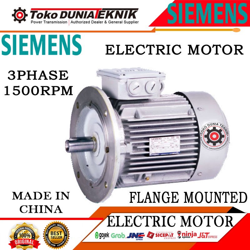 SIEMENS 1LE0102-1AB52-2FA4 4KW-5.5HP-4P-3PHASE-B5 ELECTRIC MOTOR