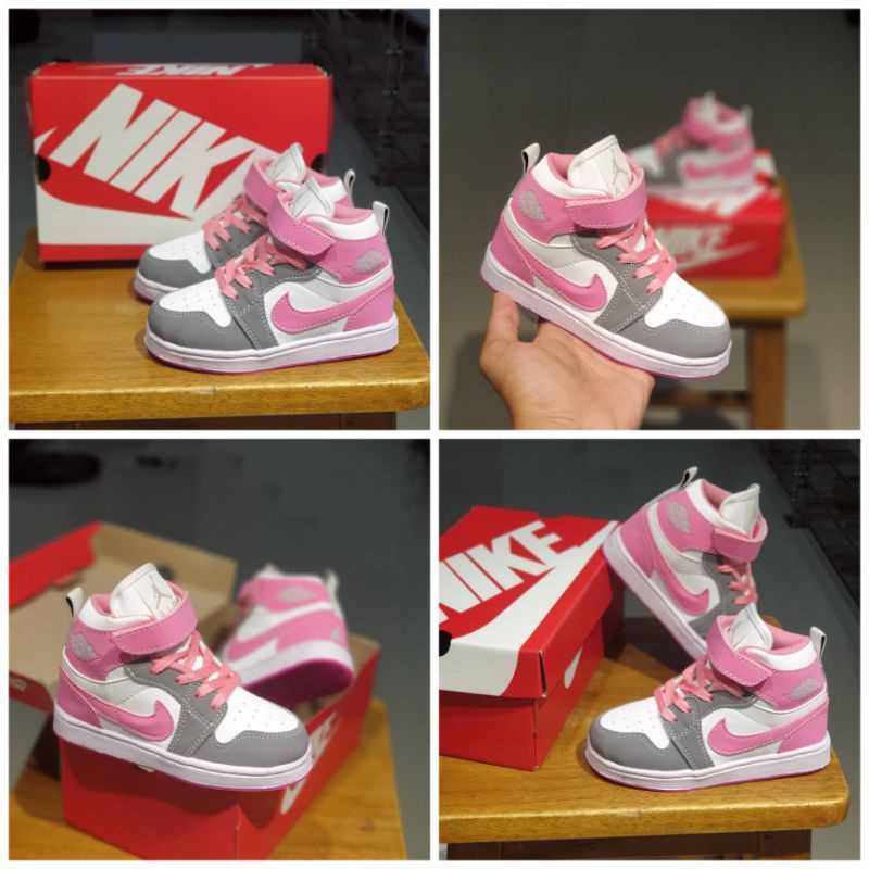 Sepatu Sneakers Nike Air Jordan Anak Perempuan Grade Original Sepatu Kets Anak Perempuan Umur 1 2 3 4 5 6 7 8 9 10 Tahun