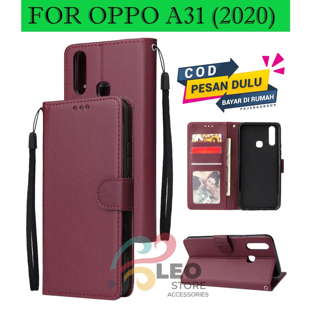 DOMPET HP UNTUK OPPO A31 (2020) NEW LEATHER FLIP CASE OPPO A31 (2020) NEW