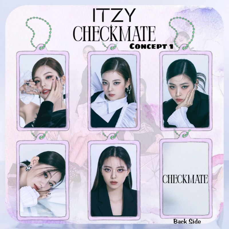 Itzy Checkmate Acrylic Clear Keychain Gantungan Kunci Akrilik