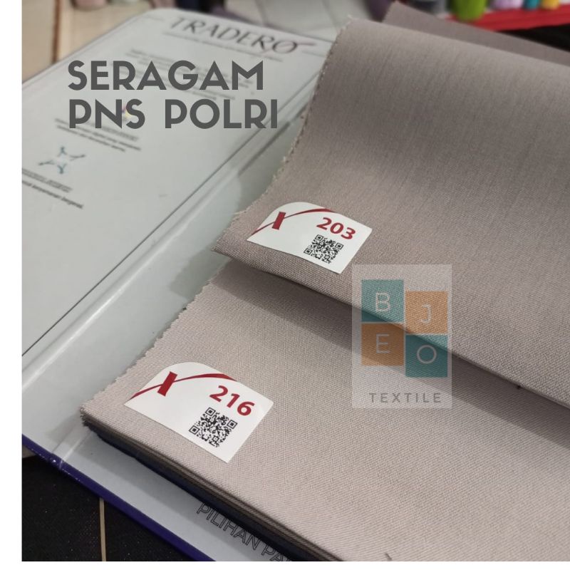 Kain seragam dinas Pns Polri Tradero Maxistyle wol sensation