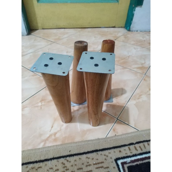 kaki sofa retro kayu bubut (tanduk) kaki retro 20cm