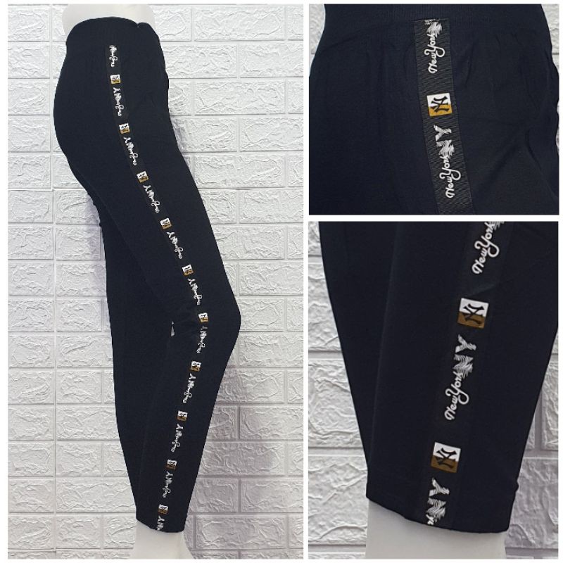 Legging import list brand/Legging premium/ Legging hitam motif list / Leging senam / Leging gowes