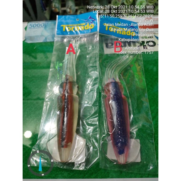 UMPAN OUTOPUS CUMI KARET TORNADO 18CM