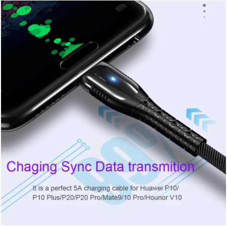 5A Kabel data Fast Charging Micro USB Type C iphone ios Cable LED Voltage And Current Display JIYANG KABEL DATA