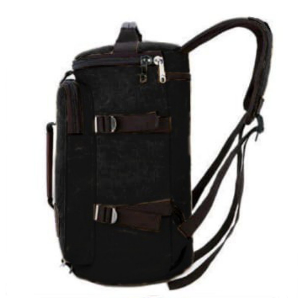 Tas Ransel Canvas IAC Backpack Up to 14 inch - Tas Pria Tas Wanita - Sekolah Laptop Punggung