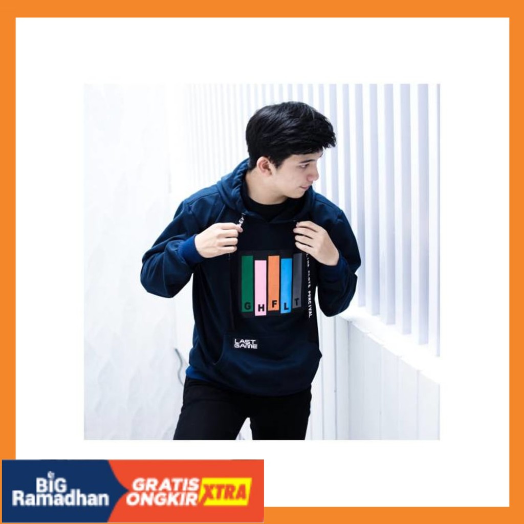 POLOS MOTIF MERAH PUTIH HITAM BIRU KUNING ASLI / SWEATER COWOK | SWEATER HOODIE | SWEATER KEKINIAN