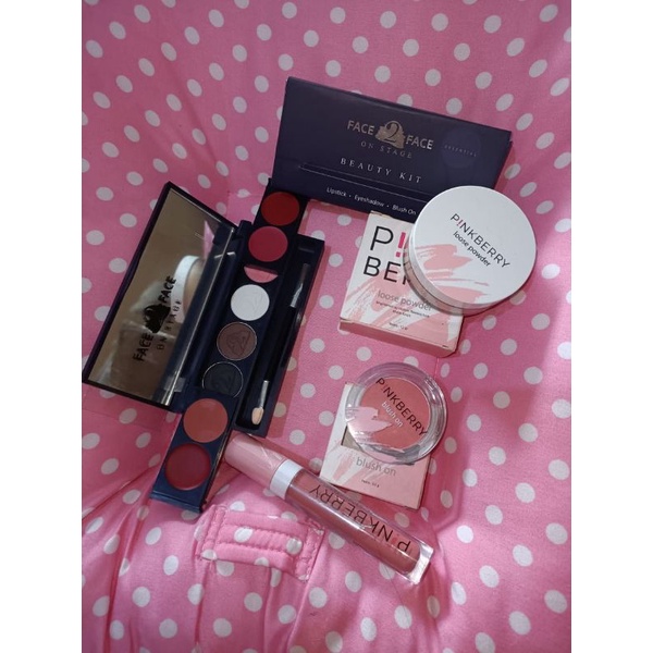 pinkberry lipcream/ bedak/lipstik