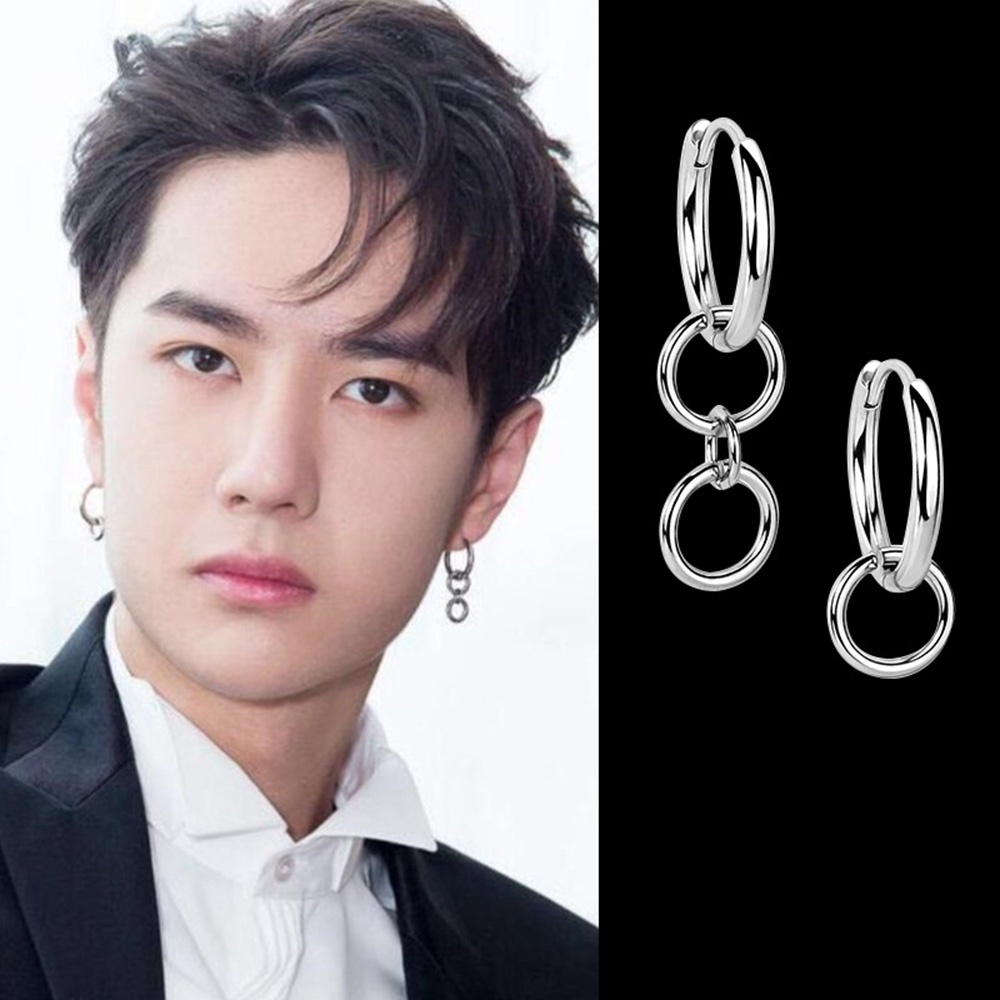 1pc / 1 Pasang Anting Stud Liontin Hati Gaya punk Untuk unisex